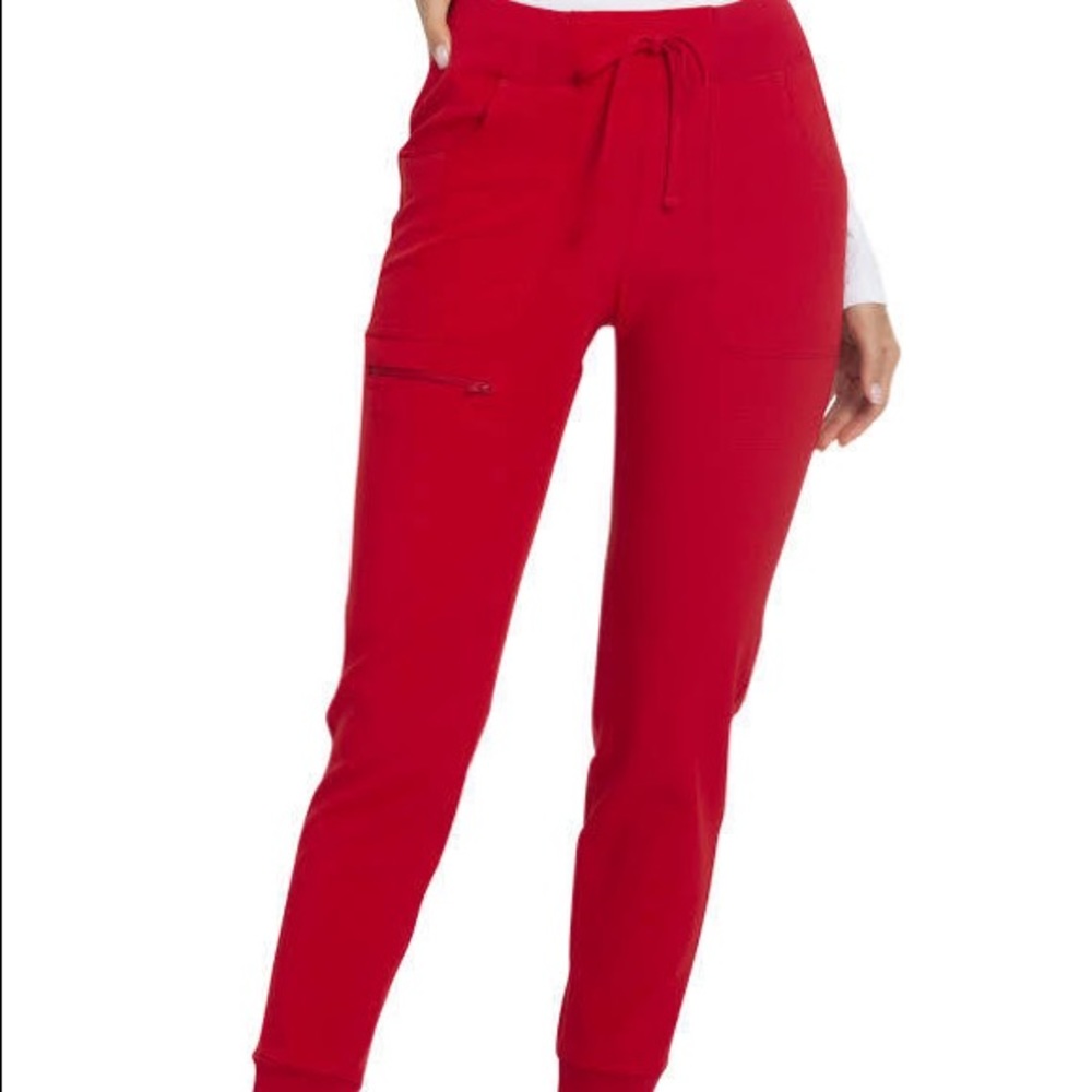 Heart soul XL petite red jogger scrub bottoms